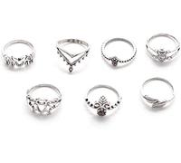 12 Pièces Boho Argent Knuckle Anneaux Ensemble Pour Femmes Et Filles Midi Anneau Ensemble Vintage Alliage Rétro Empilable Doigt Joint Anneaux Pied Orteil Anneaux Bijoux C