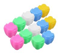 12 Pièces Boîte à Dents de Lait, Forme Dent, en Plastique | Souvenir Bébé, Rangement Sûr des Premières Dents, Lot Assorti, Présent Prêt pour Occasions Spéciales Plusieurs styles