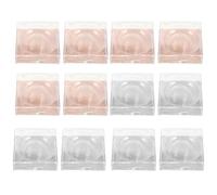 12 Pièces Boîte de Rangement Transparente, Plastique Scintillant | Couvercle Clair, Cartes de Fond Brillantes, Fermeture Sûre, pour Salons Beauté et Présentation au Détail