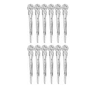 12 pièces/boîte pinces à cheveux Salon de coiffure sectionnement épingles à cheveux pour Salon de coiffure 6 couleurs (Argent)