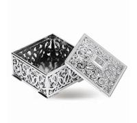 12 pièces boîtes à bonbons boîtes de faveur de mariage boîtes de rangement de bonbons en plastique pour la fête d'anniversaire de mariage bonbons biscuits traiter boîte pour Noël(Argent)