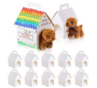 12 pièces boîtes à cadeaux vierges à faire soi-même, thème de chiot mignon pour l'anniversaire des enfants - Adoptez des cadeaux de fête chiot pour les récompenses et les décorations en