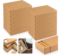 12 Pièces Boîtes À Tiroirs En Papier Kraft ,Boîte De Cadeau En Papier Kraft ,20,5 X 14 X 3,6 Cm Kraft Papier Tiroir Boite ,Boîte Carton Coulissante Pour Cadeaux ,Bijoux (20,5 X 14 X 3,6 Cm)