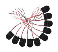 12 Pièces Boîtier de Pile Bouton Lir2032 Fil, ABS Cuivre | Couvercle Rabattable Interrupteur, Format Compact, pour Prototypage Électronique et Assemblage Pcb
