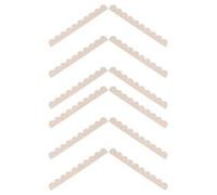 12 Pièces Bordure en Bois Festonnée Non Traitée | Bois Massif Beige, Surface Brute, Rainures Pratiques, pour Locataires et Bricoleurs, Intérieur Maison