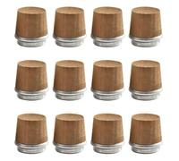 12 Pièces Bouchon de Bouteille en Liège et Bois, Remplacement | Aluminium et Bois, Style, pour Bouteille Isotherme et Bouilloire, la Cuisine Moderne, Café