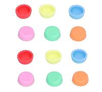 12 Pièces Bouchons de Bouteille en Silicone, Bouchons de Bière Ronds Réutilisables pour Bouteille de Vin, Bouteille de Bière, Bouteilles de Soda, Gadgets de Cuisine, 1x3cm