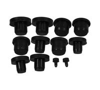 12 Pièces Bouchons en Silicone Noirs pour Flacons de Sel et Tubes