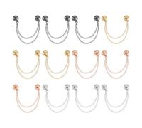 12 Pièces Boucles Magnétiques En Chaîne, Pinces À Linge Magnétiques Multifonctions, Pinces À Linge Magnétiques Avec Chaîne, Pinces À Linge Magnétiques Rondes Fortes
