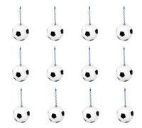 12 Pièces Bougie Anniversaire, Anniversaire Foot, Decoration Anniversaire Foot, Deco Anniversaire Foot, Decoration Gateau Foot, Forme Football, Paraffine, pour la Décoration De Gâteaux (Noir + Blanc)