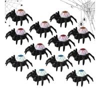 12 Pièces Bougie d'halloween en Forme d'Araignée, Décoration en Forme d'œil d'Araignée, sans Flamme Araignée Bougies Lanternes, Lumières Décoratives d'halloween pour Intérieur et Extérieur
