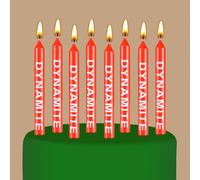 12 Pièces Bougies d'Anniversaire sur Thème TNT Bougies d'Anniversaire Dynamite Toppers de Gâteau TNT pour Célébration de Remise des Diplômes Fête du Jeu Vidéo et Utilisation Quotidienne