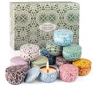 12 Pièces Bougies Parfumée, Bougie Parfumées Cadeau, Bougies Parfumées en Cire de Soja Naturelles, Coffret Bougie, Coffret Cadeau Femme pour le Bain, Yoga, Femmes, Cadeaux d'anniversaire