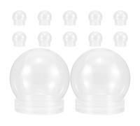 12 Pièces Boule de Neige Plastique DIY 150ml avec Couvercle à Vis