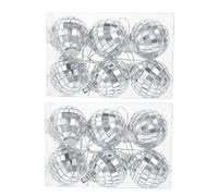 12 Pièces Boule Disco réfléchissante gobelets Boule Disco décor à facettes Ballon Accessoire de DJ s à facettes décor de s de Miroir de gâteau Mousse TOPBATHY