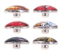 12 Pièces Boutons de Bijoux Arbre de Vie Ronds | DIY à Ajouter Facilement, pour Bracelet à Anneau Pression et Portefeuille, Lot Créatif
