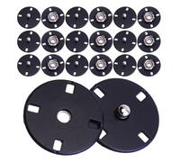 12 Pièces Boutons-pression Invisibles Plats Noirs 0,91 Pouce | Alliage de Zinc, Forme Ronde et Plate, Finition Discrète, pour Ourlets et Doublures Soie