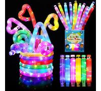 12 Pièces Bracelet Fluorescent Lumineux Decoration Anniversaire Pinata Deco Kit Happy Birthday Pop Tube Fluo Fidget Toys Petit Cadeau Baton Fluorescents Jouets Carnaval Halloween Noël Gadgets Goodies