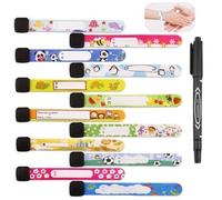 12 Pièces Bracelet Identification De Sécurité, Bracelet Identification Enfant, Bracelet De Secours SOS Pour Enfant Anti Perdu Réutilisable Étanche, Convient aux Activités De Plein Air Des Enfants