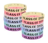 12 Pièces Bracelets de Remise de Diplômes en Silicone Classe 2026