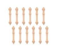 12 PièCes Bricolage Broches Balustres en Bois Maison de PoupéE Miniature 1/12 éChelle Escalier Garde-Corps DéCoration Jouets