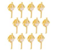 12 Pièces Broche Croix Paix en Alliage Blanc, Style Vintage | Finition Alliage Vintage, Légère et Discrète, pour Rubans, Tenues, Sorties Décontractées et Cérémonies
