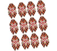 12 pièces broche de drapeau de la Fédération de Russie en alliage de Zn épingle de sécurité d ' oreille de blé parfaite pour les cadeaux et la collection quotidienne épingle d ' insigne russe