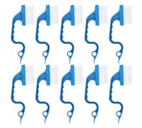 12 Pièces Brosse de Nettoyage Bleue Nylon Haute Densité | Poignée Ergonomique Confortable, Design Portatif, pour Cadres et Joints de Fenêtres, Patios