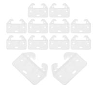 12 Pièces Butoir de Tiroir à Montage Central en Pp Blanc Vis