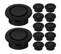 12 Pièces Caches de Trous de Pare-Chocs Arrière, Noir, Plastique | Fixation sans Outil, Diamètre 25 à 26mm, Protection Discrète Pluie et Poussière