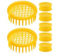 12 Pièces Cage D’élevage de Reine Apicole en Plastique Jaune | Surface Lisse, Nettoyage Facile, Transport et Apiculture, pour Éleveurs de Reines et Apiculteurs