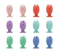 12 Pièces Capuchons De Brosse À Dents En Forme De Poisson, Support De Rangement Pour Petite Brosse À Dents De Poisson, Housse De Protection De Tête De Brosse À Dents De Voyage En Silicone