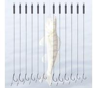 12 Pieces Carp Fishing Rigs Carp Fishing Hooks 12lb Barless Rig Sea Fishing Rigs Curved Carp Hooks For Freshwater And Saltwater,6# 8# 10#