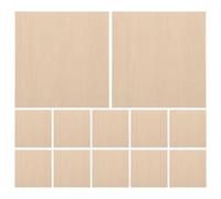 12 Pièces Carrés de Bois Brut pour Loisirs Créatifs, Forme Carrée | Bois de Peuplier, Surface Lisse et Angles Droits, pour Pyrogravure, Décor Mural et Maquettes