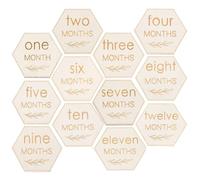 12 Pièces Cartes Mensuelles pour Bébé, Disques de Bois Beige | Bois Poli sans Bavure, Surface Lisse et Solide, Accessoires Naissance, pour -né et Capture Mémoires
