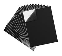 12 Pièces Carton Mousse EVA, 30 x 21cm Plaque Mousse Autocollante A4 Noir, 3mm Feuilles de Mousse Auto Adhésives pour la Protection des Meubles, l'encadrement de Photos, Travaux Manuels