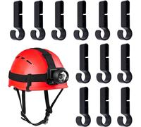 12 Pièces Casques De Sécurité Clips, Torches Frontales Clips, Clip De Phare De Casque, Pour Casque Pour Lampe Frontale En Platique Noir Convient À Tous Lampes Frontales Et Casquettes De Construction