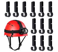 12 Pièces Casques de Sécurité Clips, Torches Frontales Clips, Clip de Phare de Casque, pour Casque pour Lampe Frontale en Platique Noir Convient à Tous Lampes Frontales et Casquettes de Construction