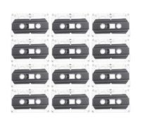12 Pièces Cassette Audio Vierge en Plastique 30 | Lecture et Dictée, Lecture Lente et Répétée, Reproduction Claire, Compatible Lecteurs et Enregistreurs