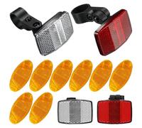 12 Pièces Catadioptre Velo, Réflecteur de Vélo Avant Et Arrière Blanche Rouge Réflecteur de Rayons de Roue de Vélo, pour Améliorer la Sécurité de la Conduite de Nuit, Adaptés à Tout Type pour Vélos