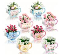 12 pièces Centres de table pour thé, boîtes cadeaux florales en théière, centres de table pour fête du thé. Vases en théière vintage pour décoration de table pour anniversaire, baby shower, mariage Co
