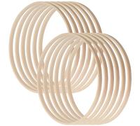 12 Pièces Cercle Bois,Cercle Attrape Reve,Cercle Macramé,Anneau Bois | Anneaux Attrape Rêve en Bambou,10 cm Floral Anneaux de Couronne de Bambou,Bricolage Outils,Décoration de Couronne de Mariage