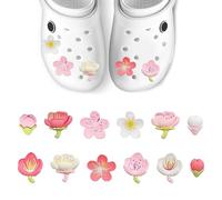 12 Pièces Charmes de Chaussure, Breloque de Chaussures Accessoires de Bricolage, Accessoires Sakura