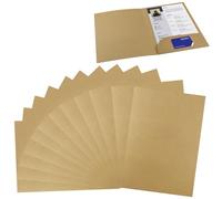 12 Pièces Chemise Cartonnée A4 avec Rabat Pochettes en Papier Kraft Dossier de Rangement Dossier de Candidature Porte Document Organisateur Présentation Papier Set pour Société Bureau Maison Scolaire