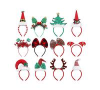 12 Pieces Christmas Headbands Assorted Christmas Head Boppers Xmas Tree Santa
