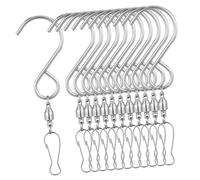 12 Pièces Clip De Crochet Pour Carillon Éolien Crochets Pour Carillons Éoliens Clips De Crochet Pivotants Crochets Pivotants Cintres En Spirale Crochet De Panier Clips De Crochet BESTonZON