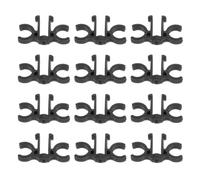 12 Pièces Clip de Dégagement Rapide 8 Formes 18mm Modèle S | Verrouillage Solide et Organisation Facile, Adapté aux Bâtons de Marche et Paires de Skis, pour Trekking