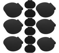 12 Pièces Clips D’étiquette en PP Noir pour Rangement Organisé | Surface Lisse et Polie, Relabeling Rapide, pour Étagères Vitrées, Bannières, Ateliers