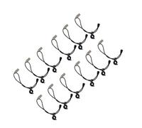 12 Pièces Clips de Plaque de Fond Réglables en Nylon Noir