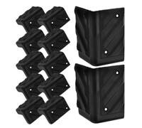 12 Pièces Coin de Garde en Plastique Noir, Protection Robuste | Installation Facile, Style Décoratif, Usage Intérieur Extérieur, pour Bords de Caisson et Événements